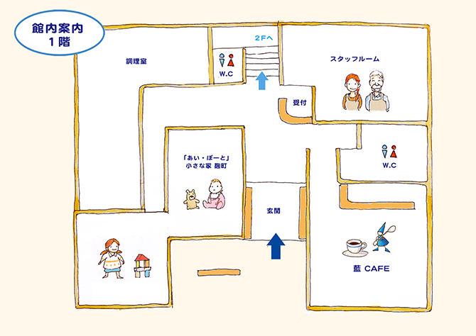 子育てひろば「あい・ぽーと」麹町の施設案内 1階